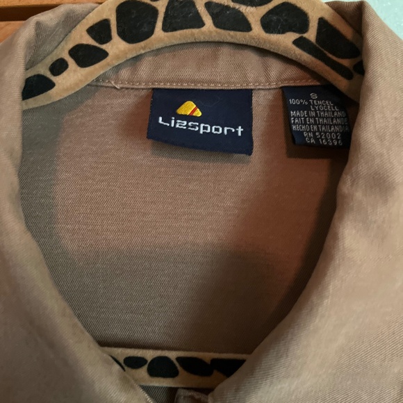 Lizsport Lightweight Unlined Jacket 100% Tencel Dusty Walnut Tone Size Small - Picture 10 of 10